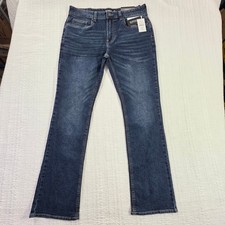 Buffalo David Bitton King Slim Bootcut Jeans Mens 33x32 Dark Wash Denim NWT $109 picture
