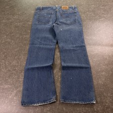 Vintage Levi's 517 Orange Tab Bootcut Jeans Made in USA Mens 36x30 Blue Denim picture