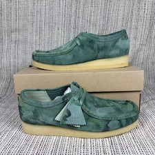 Clarks Originals Wallabee Green Camo Shoes 26164634 picture