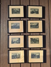 Set of 8 Hand Signed German Architectural Etchings Bad Wildungen Views 1930–1950 picture