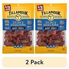 (2 pack) Tillamook Country Smoker, Sea Salt & Pepper Beef Jerky, 8 oz Bag picture