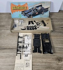 1966 Aurora Batmobile Model Kit W Original Box & Figures Instruction Manual RARE picture