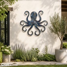 Octopus Metal Sign, Outdoor Wall Art for Patio or Backyard Decor picture