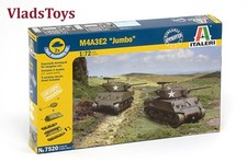 Italeri Plastic Model kit 1/72 Two M4A3E2 Jumbo Sherman FAST ASSEMBLY 7520 picture