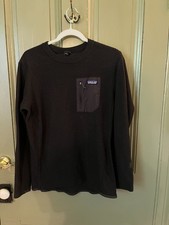 Patagonia R1 Air Mens Large Black Crew Fleece Pullover Hiking Climbing picture