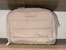 BAGSMART Puffy Large Travel Toiletry Bag Beige Camel Cosmetic Makeup Organizer picture