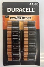 Pack of 40 Duracell Coppertop Alkaline AA Batteries Power Boost -NEVER USED picture