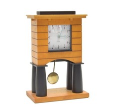 NOS Alessi Maple Mantel Clock Designed by MICHAEL GRAVES Modernist Pendulum picture