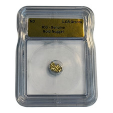 Icg Genuine Gold Nuggets- 1.08 Grams Gold Nuggets 11B picture