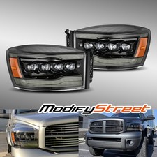 Fit 06-08 Dodge Ram NOVA-Series LED Projector DRL Signal Headlights Alpha-Black picture
