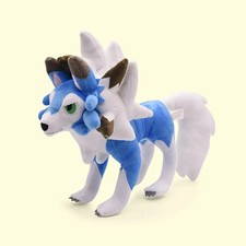 Pokemon Shiny Lycanroc Plush – Kawaii Wolf Soft Toy Midnight Midday Gift picture