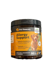 Pet Honesty Allergy Support Probiotics Omegas 90 Chews Peanut Butter PH7 picture