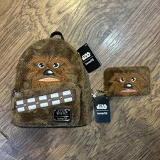 Loungefly Star Wars Chewbacca Mini Backpack & Wallet Brand New Disney Limited picture
