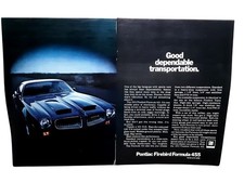 1972 Pontiac Firebird 455 Formula Vintage 2 Page Car Print Ad GM picture