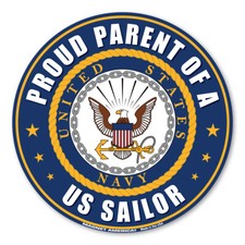 Proud Parent of a US Sailor Circle Magnet picture