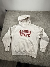 Vintage Illinois State Hoodie Men's Sz L Pullover Sweatshirt Redbirds Streetwear picture