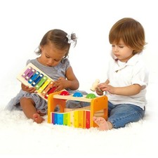 HAPE POUND & TAP BENCH WITH SLIDE OUT XYLOPHONE - AWARD WINNING DURABLE -  MULTI picture