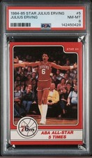 1984-85 STAR JULIUS ERVING #5 JULIUS ERVING PSA 8 picture