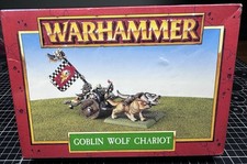 Warhammer Fantasy Orcs & Goblins - Goblin Wolf Chariot x1 Metal OOP NIB Sealed picture