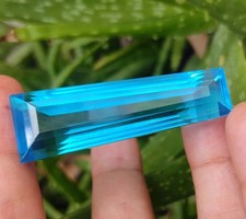 GIE Certified 99.50 Ct Natural Brazilian Fancy Shape Blue Topaz Loose Gemstone picture