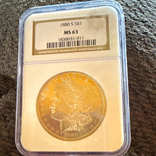 1880-S Morgan Silver Dollar $1 NGC MS63 San Francisco Business Strike picture