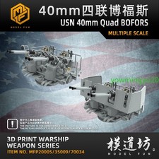 1/350 1/200 1/700 US Navy 40mm Bofors Quad AA Gun Model Warship Upgrade Parts picture