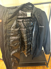Columbia Interchange Omni-Tech Men’s XL Black 3-in-1 Hooded Winter Jacket Coat picture
