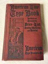 American Line Type Book 1906 American Type Founders Co Antique picture