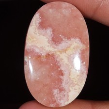 NATURAL RHODOCHROSITE 59.60 Carat. (22 x 36 x 5 mm) OVAL CABOCHON LOOSE GEMSTONE picture