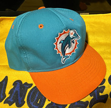 Vintage NFL Miami Dolphins Officially Licensed Snapback THE CAP Aqua Orange Y/S picture