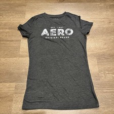 Aeropostale Classic Aero Grey Graphic Sequined Tee (XS). Bundle & Save picture