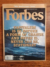 Vintage Forbes Magazine July 13, 1987, 70th Anniversary Issue. picture