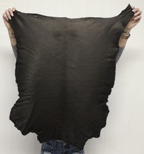 Black Full Grain Lambskin Leather Hide Lightweight Garment Sewing Lining Craft picture
