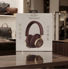 GUESS Wireless Bluetooth Headphones – Brown & Gold – New in Box picture
