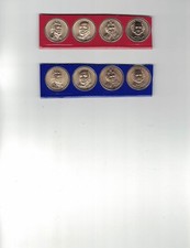2008 P+D PRESIDENTIAL DOLLARS 8 COIN COMPLETE SET FROM MINT SETS NICE L@@K  picture