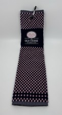 The Old Course St. Andrews Scotland Golf Towel Trifold Pink / Blue - NEW NWT picture