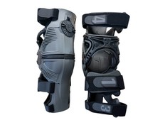 Mobius X8 Pair Knee Braces Small Storm Grey Dirt Bike MX ATV - OPEN BOX ITEM - picture