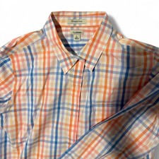 L.L. Bean Colorful Plaid Button Down Shirt picture