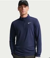 Nike Golf Men's Dri-FIT 1/4 Zip Approach Top IV5254 - Navy- Medium -MSRP $65 picture