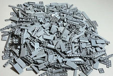 SHIPS FREE LEGO Lot 60 LIGHT BLUISH GRAY 2x4 1x4 1x6 1x8 Finishing Smooth Tile picture