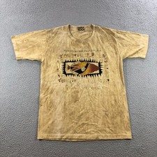 vtg kona hawaii shirt mens M yellow guava beach humuhmunukunukuapua'a fish picture