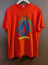 Vintage Adidas Olympic Summer Games Made N USA T-Shirt 50/50 Blend Sz XL 80s/90s picture