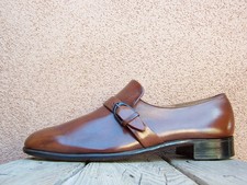 BALLY SWITZERLAND Casual Dress Shoes Brown Calf Leather Buckle Loafers Size 9D picture