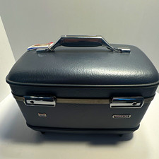 American Tourister Hardcase Train Case 14” and Under Vinyl Solid blue picture