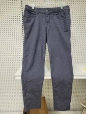 Lululemon Women’s Heathered Blue Straight Leg Pants Size 33 Cotton Blend Casual picture