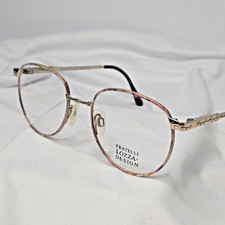 VTG Fratelli Lozza Italy Penelope Eyeglass Frames Candy Swirl NOS 47-17-125 Rare picture