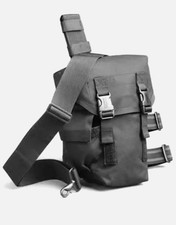NEW BLACKHAWK 56GM00BK OMEGA ELITE GAS MASK POUCH W/ 2 LEG STRAPS BLACK  picture