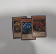 YUGIOH: Egyptian God Cards Set Obelisk, Slifer, & Ra LDK2 Ultra Rare NM picture