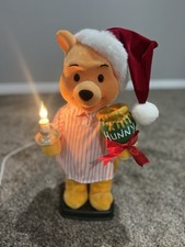 TELCO 1996 Disney Winnie the Pooh Animated Christmas Display Figure TESTED MINT picture