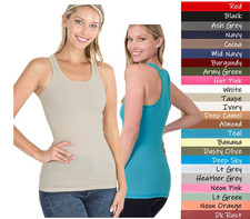 (Zenana Outfitters) STRETCHY RIBBED KNIT RACERBACK TANK TOP (S-3X) picture